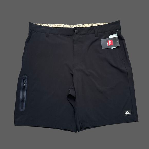 Quiksilver Hybrid Black Performance Feel Shorts Size 36 Anthracite QSM15AM021 - Picture 1 of 9
